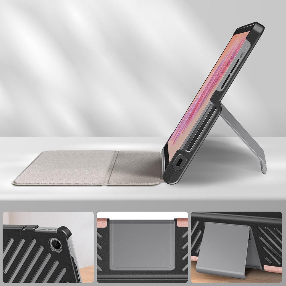 Husa pentru Lenovo Tab Plus, Techsuit, FoldPro, Roz
