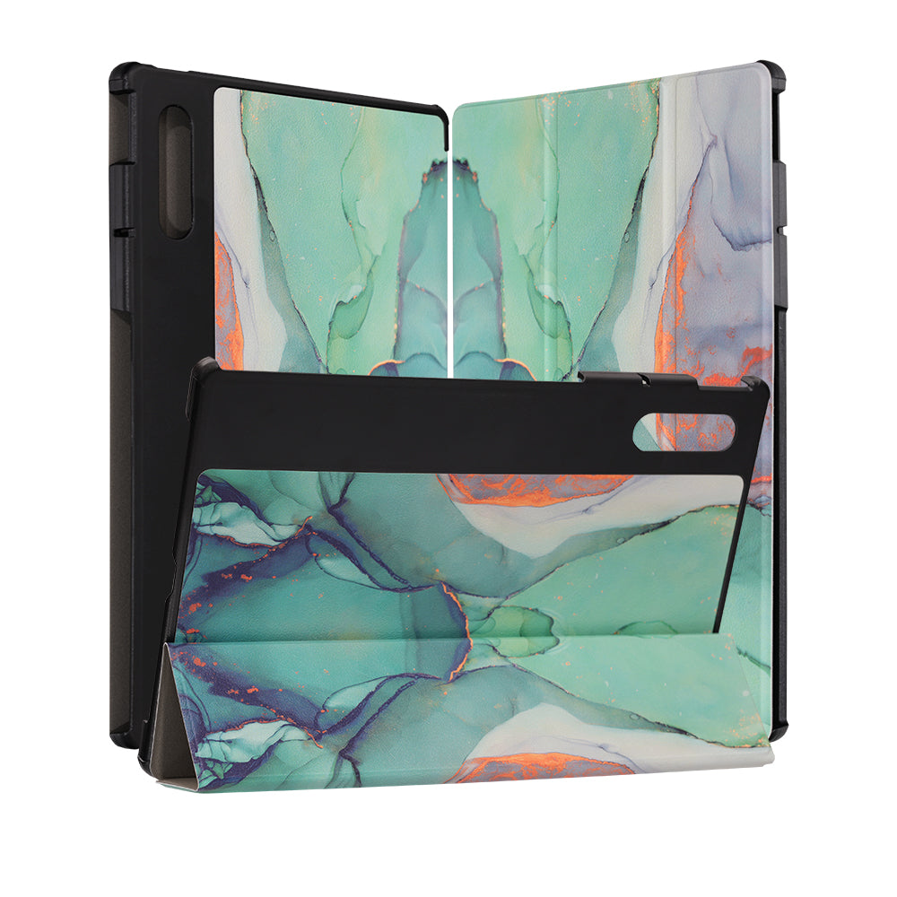 Husa pentru Lenovo Yoga Tab Plus, Techsuit, FoldPro Green Time, Multicolor