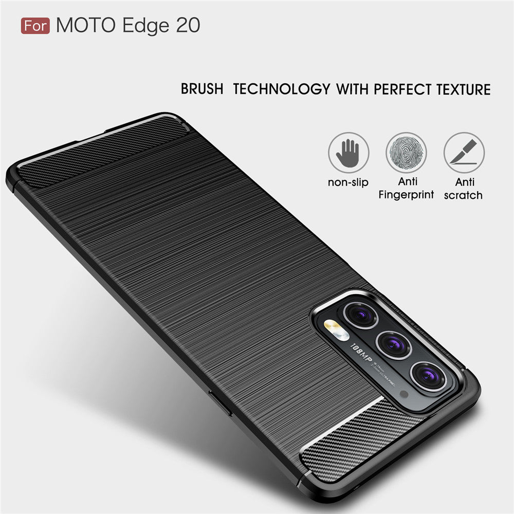 Husa pentru Motorola Edge 20, Techsuit, Carbon, Neagra