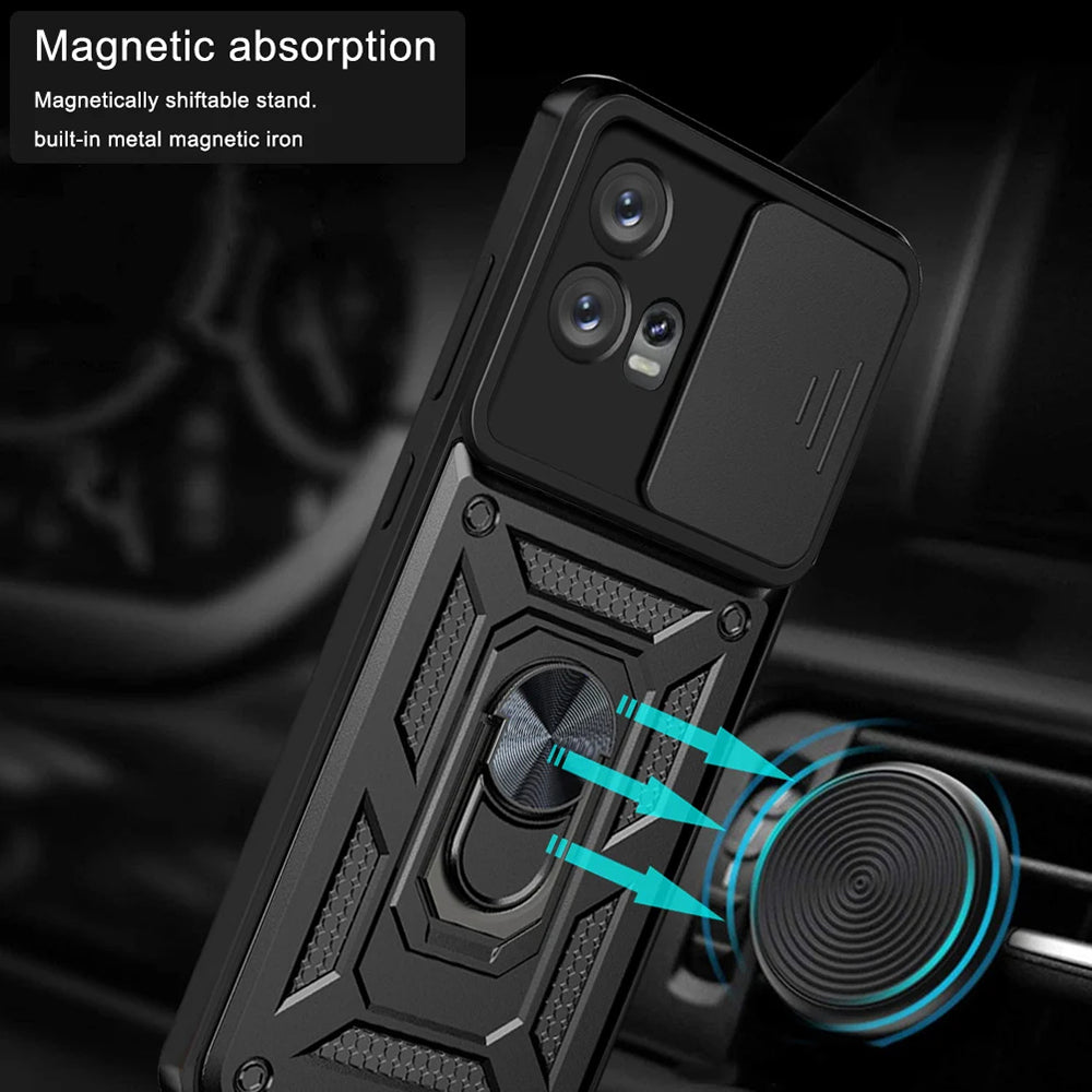 Husa pentru Motorola Edge 30 Fusion, Techsuit, CamShield, Neagra