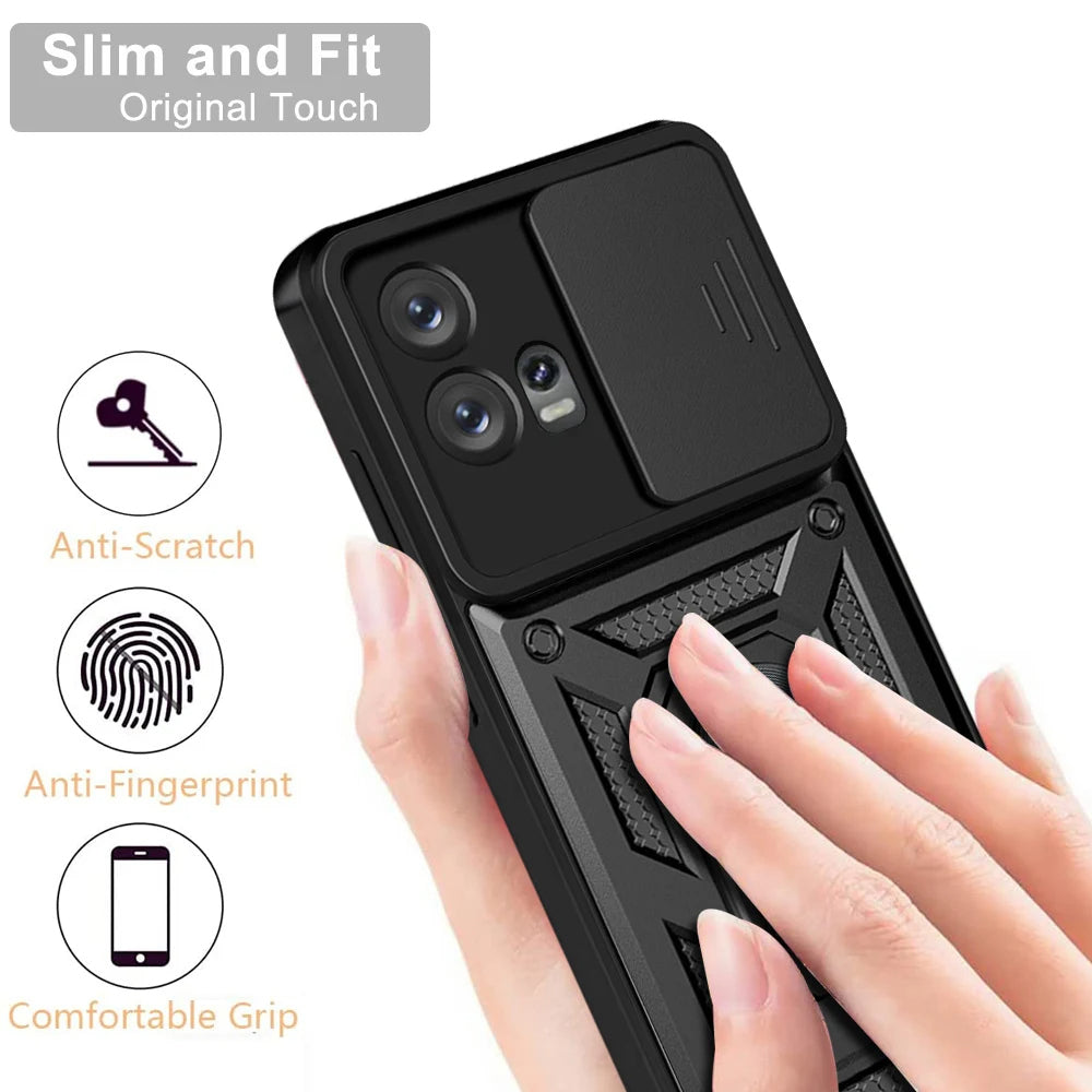 Husa pentru Motorola Edge 30 Fusion, Techsuit, CamShield, Neagra