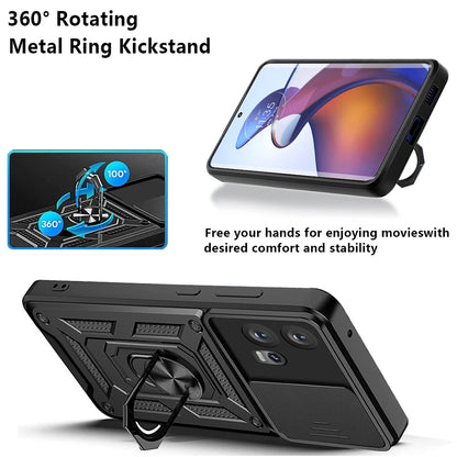 Husa pentru Motorola Edge 30 Fusion, Techsuit, CamShield, Neagra