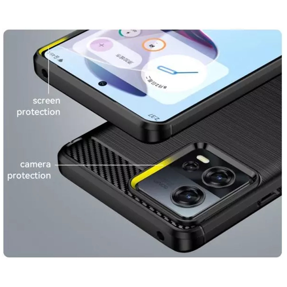 Husa pentru Motorola Edge 30 Fusion, Techsuit, Carbon, Neagra