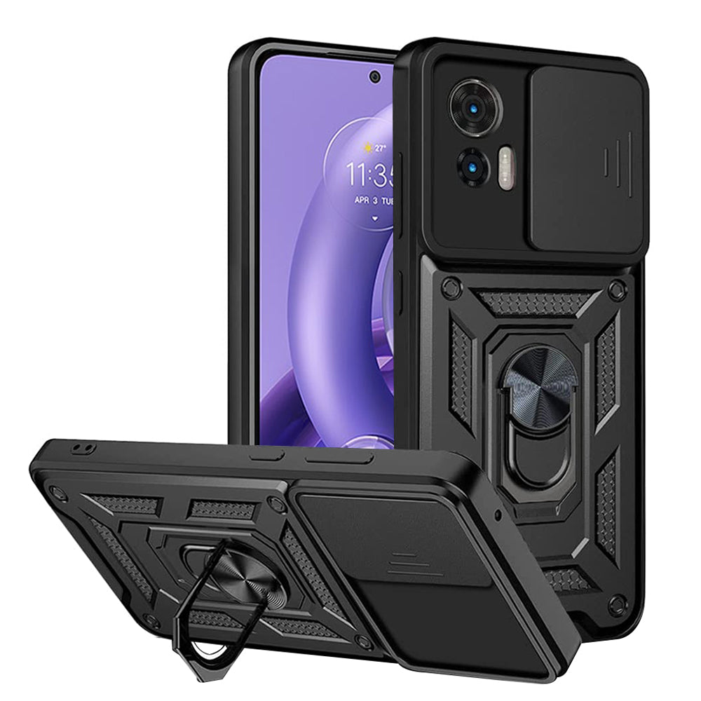 Husa pentru Motorola Edge 30 Neo, Techsuit, CamShield, Neagra