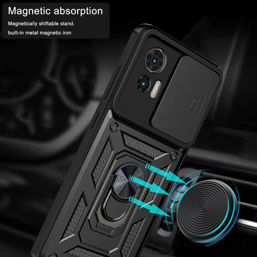 Husa pentru Motorola Edge 30 Neo, Techsuit, CamShield, Neagra