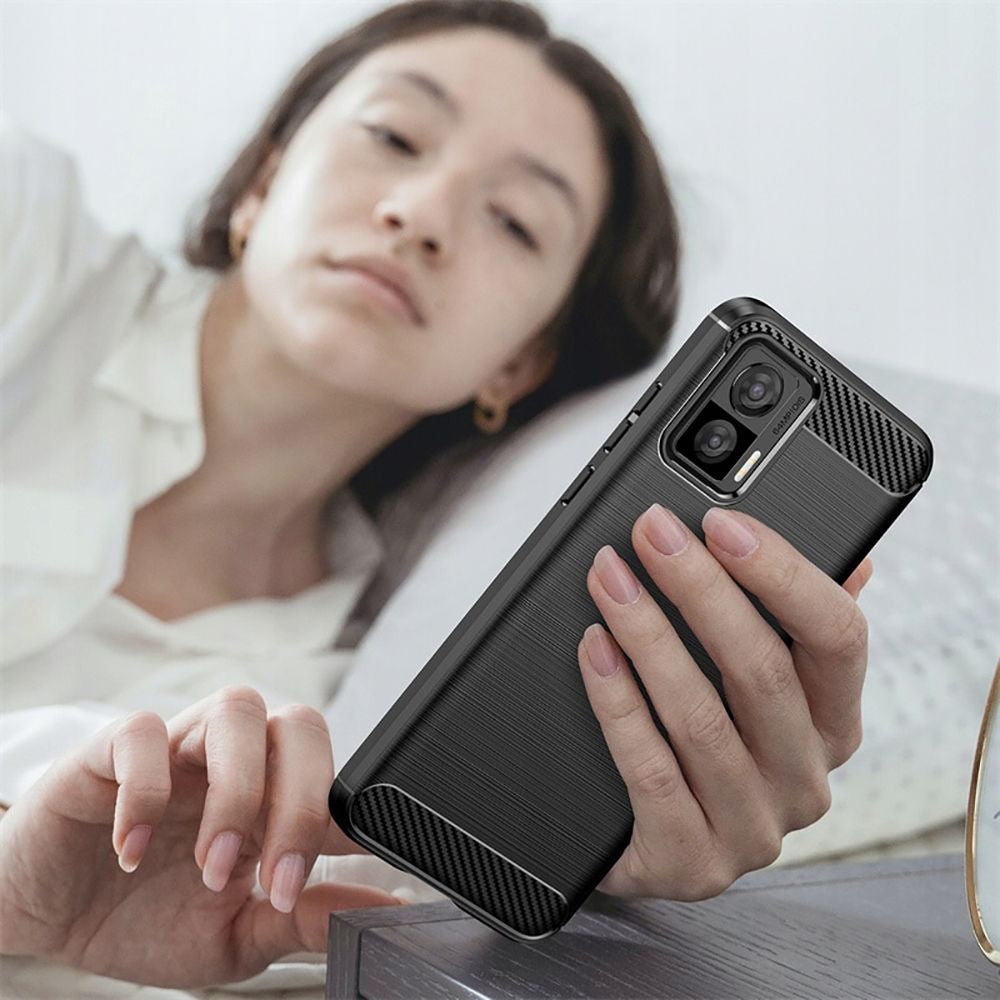 Husa pentru Motorola Edge 30 Neo, Techsuit, Carbon, Neagra