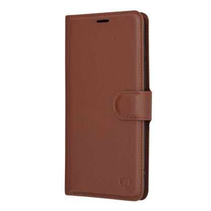 Husa pentru Motorola Edge 30 Neo, Techsuit, Leather Folio, Maro