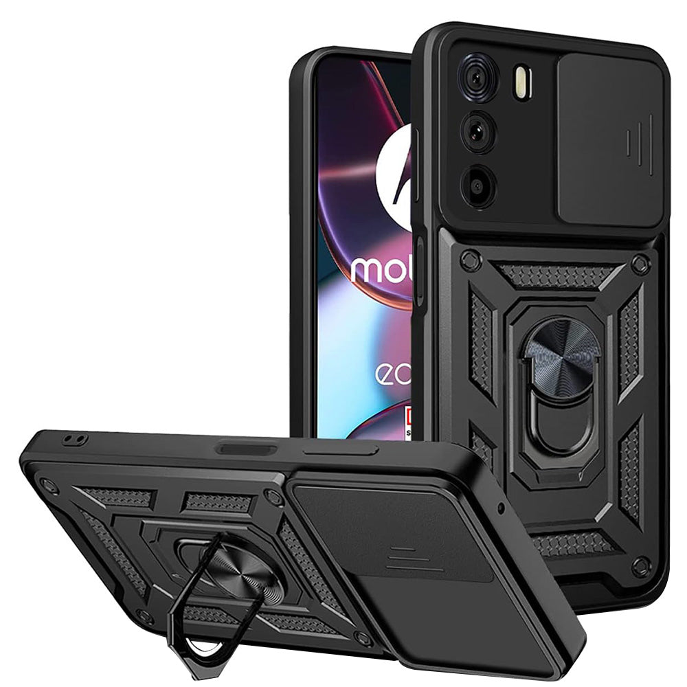 Husa pentru Motorola Edge 30, Techsuit, CamShield, Neagra