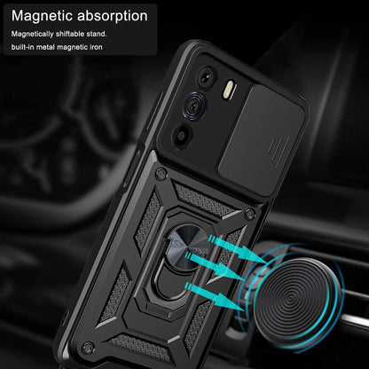 Husa pentru Motorola Edge 30, Techsuit, CamShield, Neagra