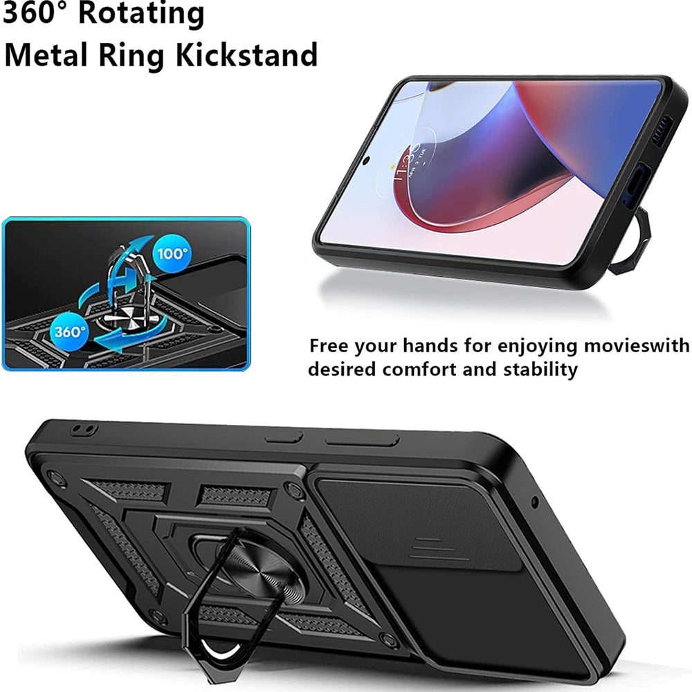 Husa pentru Motorola Edge 30 Ultra, Techsuit, CamShield, Neagra