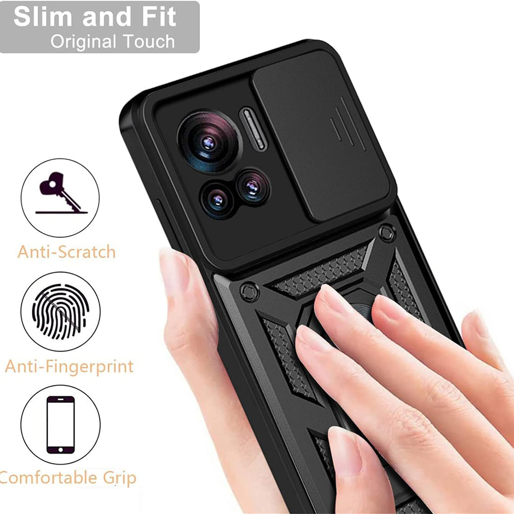 Husa pentru Motorola Edge 30 Ultra, Techsuit, CamShield, Neagra