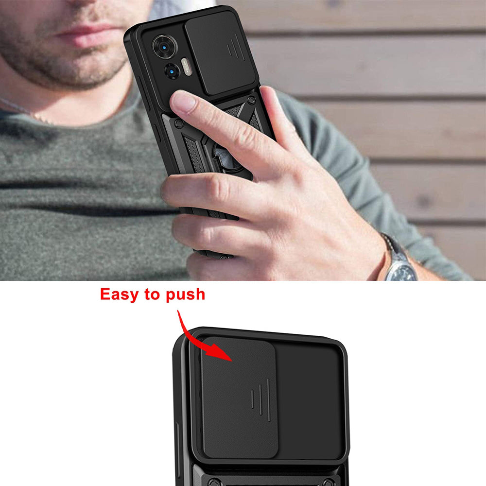 Husa pentru Motorola Edge 50 Fusion, Techsuit, CamShield, Neagra