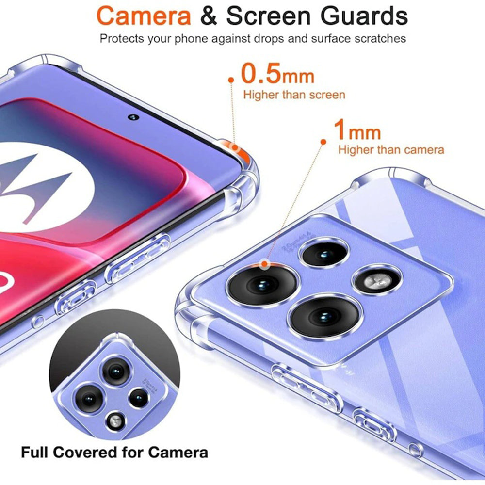 Husa pentru Motorola Edge 50 Neo, Techsuit, Shockproof Clear, Transparenta
