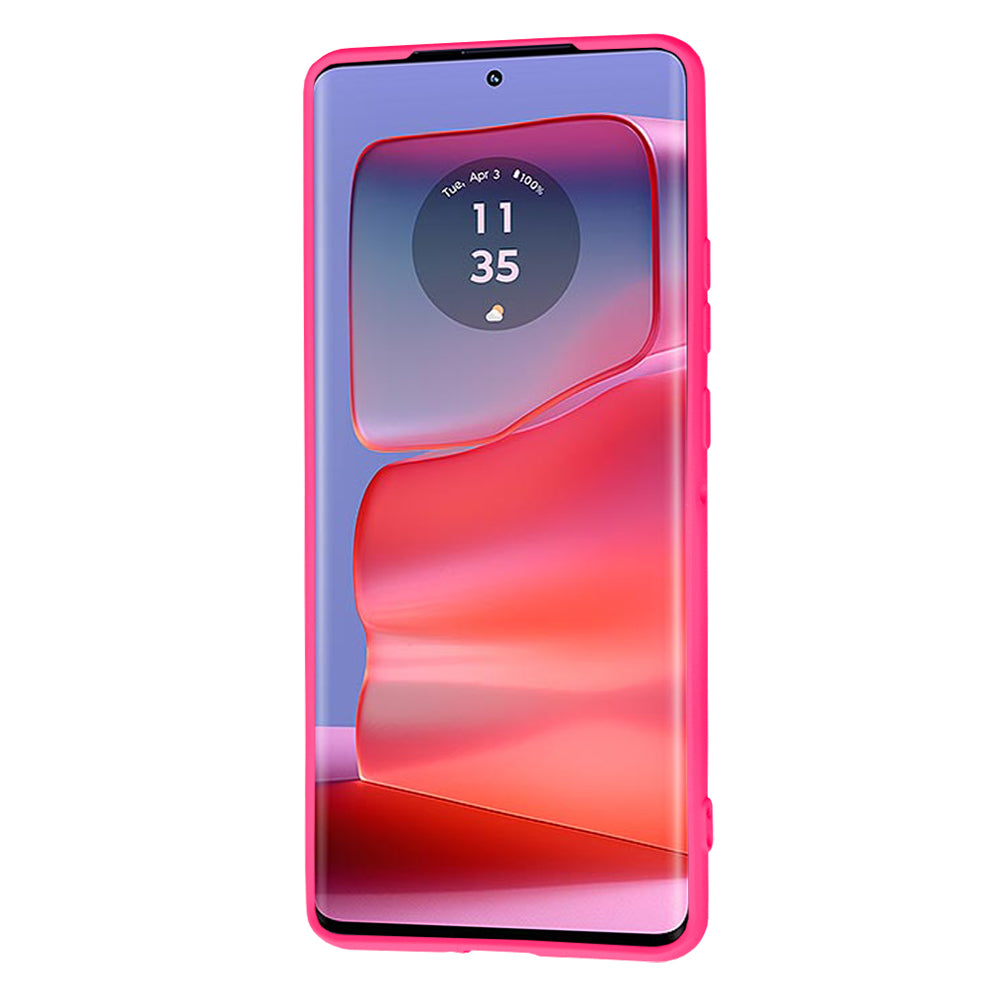 Husa pentru Motorola Edge 50 Pro, Techsuit, SoftFlex, Roz Inchis