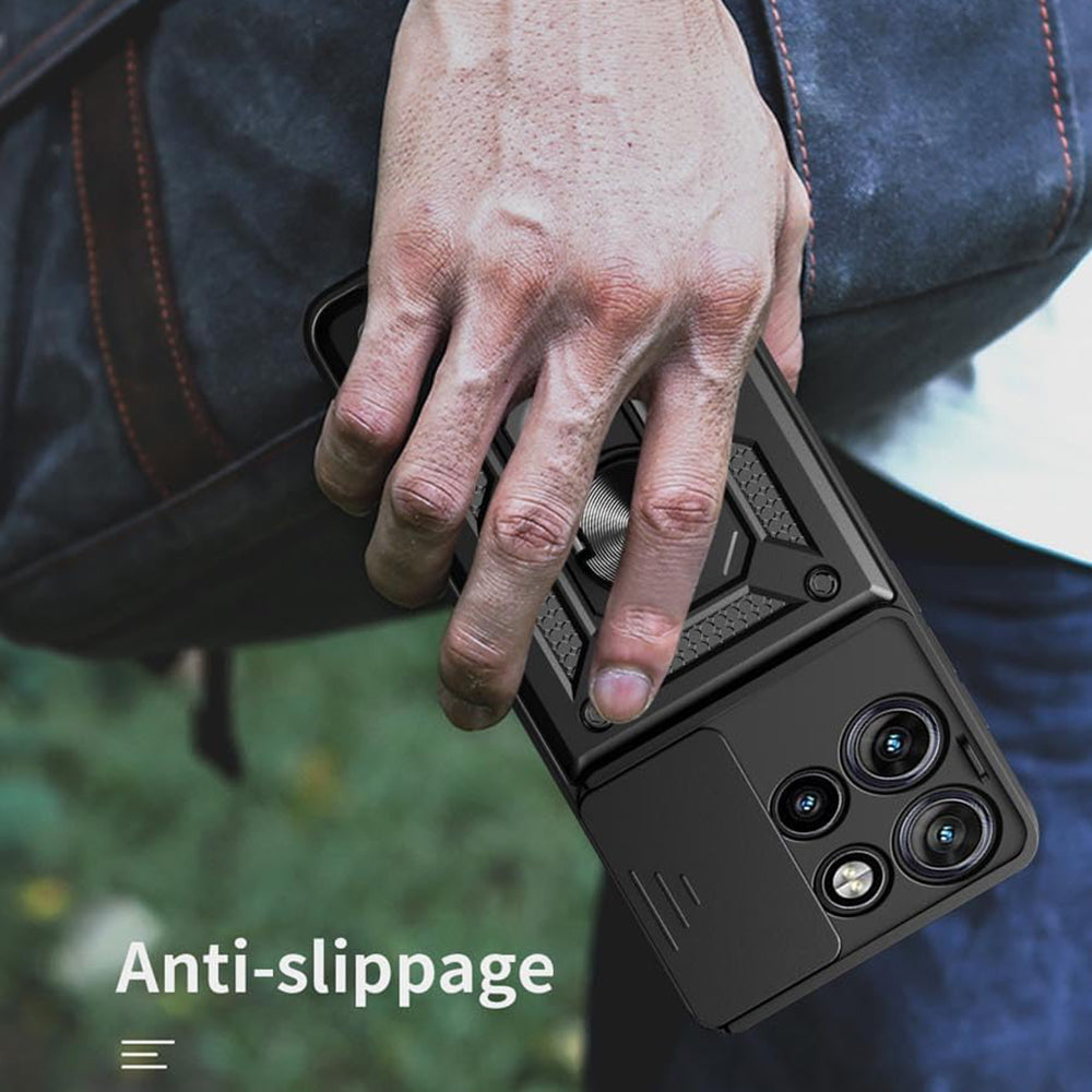 Husa pentru Motorola Edge 50, Techsuit, CamShield, Neagra