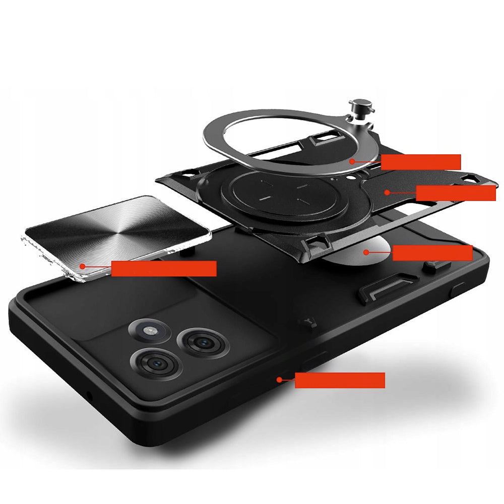 Husa pentru Motorola Edge 60 Fusion / Edge 60, Techsuit, CamGuard Pro, Neagra