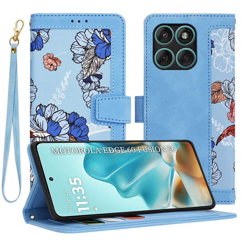 Husa pentru Motorola Edge 60 Fusion / Edge 60, Techsuit, FlipCraft, Bleu