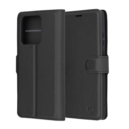 Husa pentru Motorola Edge 60 Neo / Edge 50 Neo, Techsuit, Leather Folio, Neagra