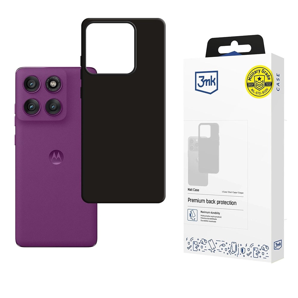 Husa pentru Motorola Edge 60 Pro, 3MK, Neagra Mata