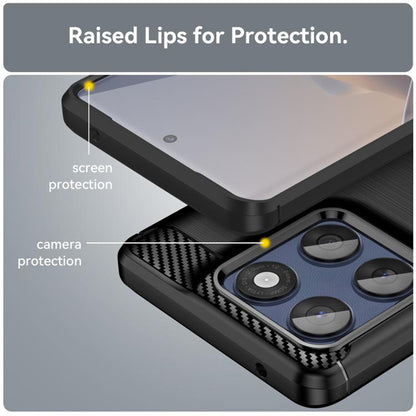 Husa pentru Motorola Edge 60 Pro, Techsuit, Carbon, Neagra