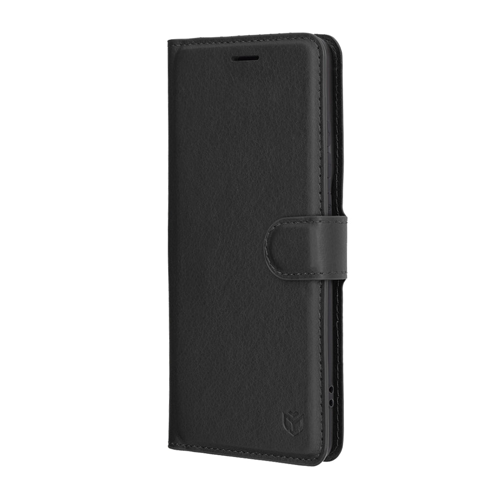 Husa pentru Motorola Edge 60 Pro, Techsuit, Leather Folio, Neagra