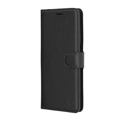 Husa pentru Motorola Edge 60 Pro, Techsuit, Leather Folio, Neagra