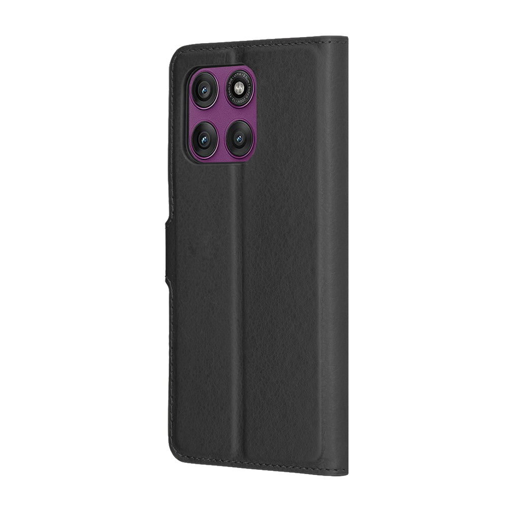Husa pentru Motorola Edge 60 Pro, Techsuit, Leather Folio, Neagra