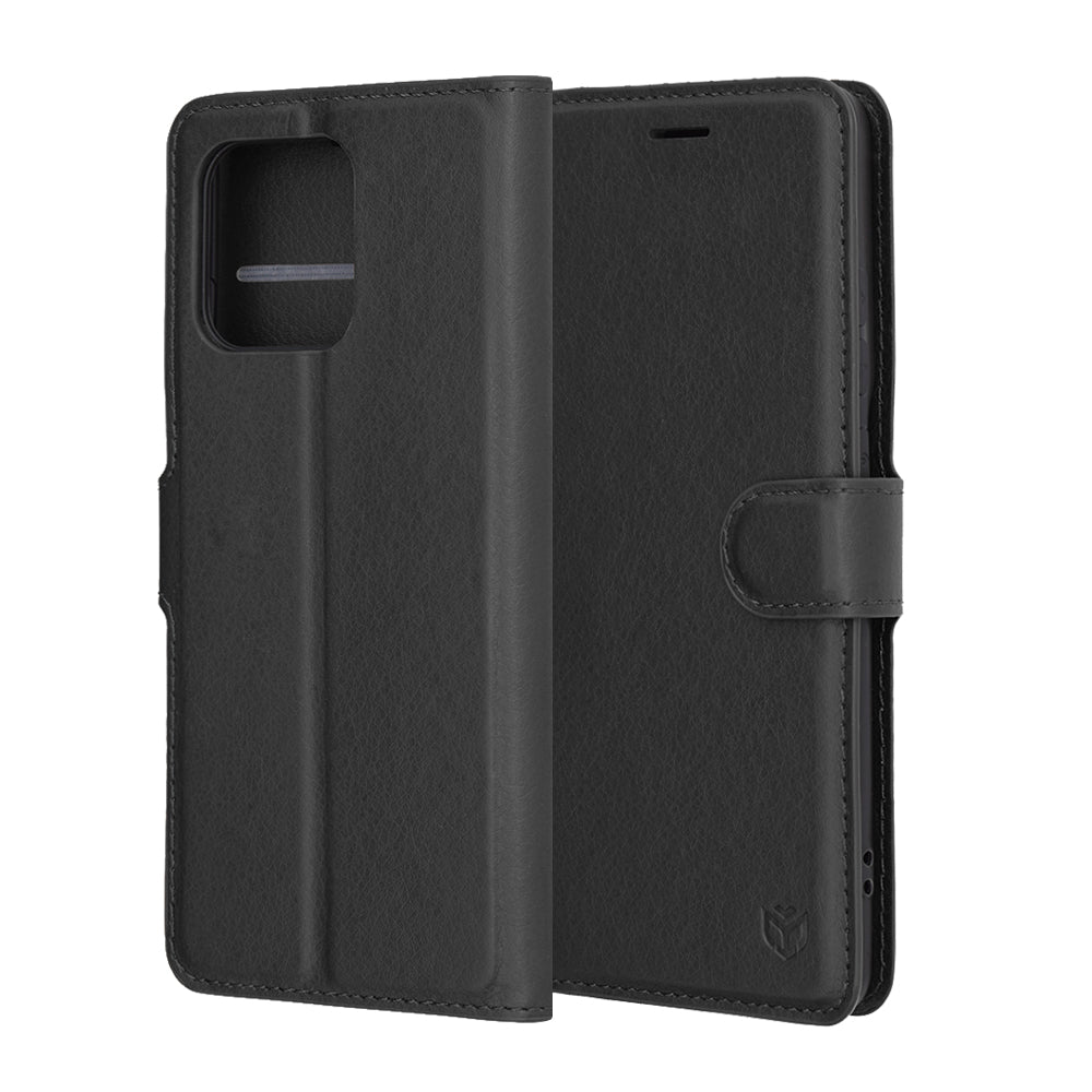 Husa pentru Motorola Edge 60 Pro, Techsuit, Leather Folio, Neagra