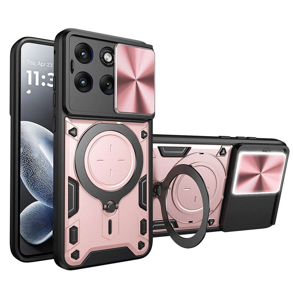 Husa pentru Motorola Edge 70 Fusion, Techsuit, CamGuard Pro, Roz Aurie