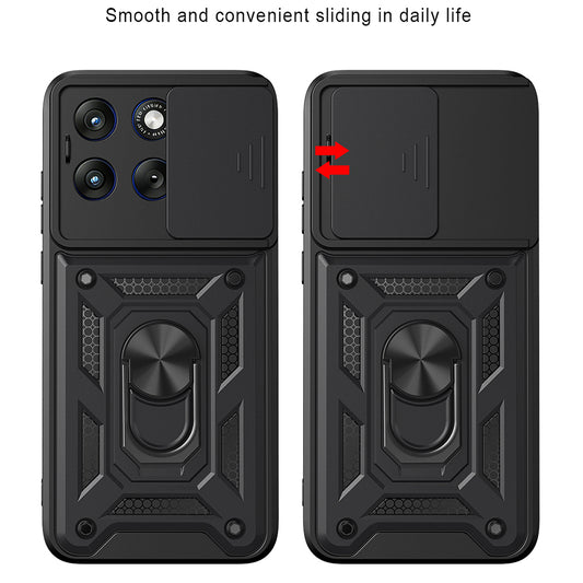 Husa pentru Motorola Edge 70 Fusion, Techsuit, CamShield, Albastra