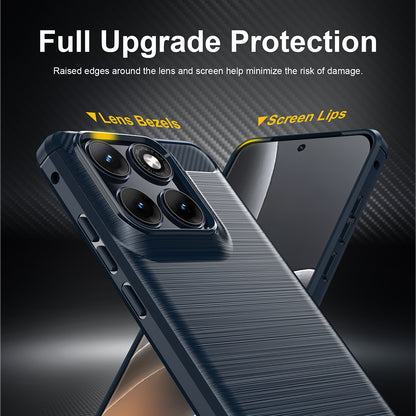 Husa pentru Motorola Edge 70 Fusion, Techsuit, Carbon, Albastra