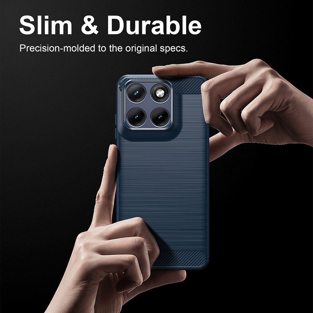 Husa pentru Motorola Edge 70 Fusion, Techsuit, Carbon, Albastra