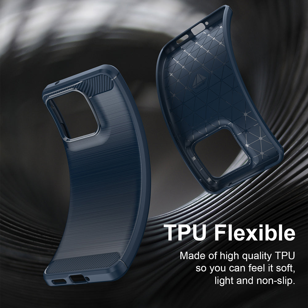 Husa pentru Motorola Edge 70 Fusion, Techsuit, Carbon, Albastra