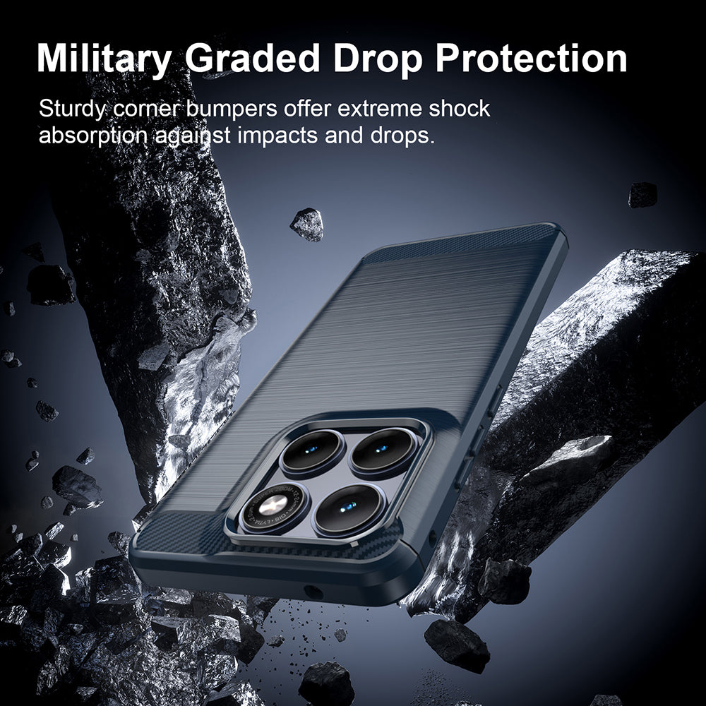 Husa pentru Motorola Edge 70 Fusion, Techsuit, Carbon, Albastra