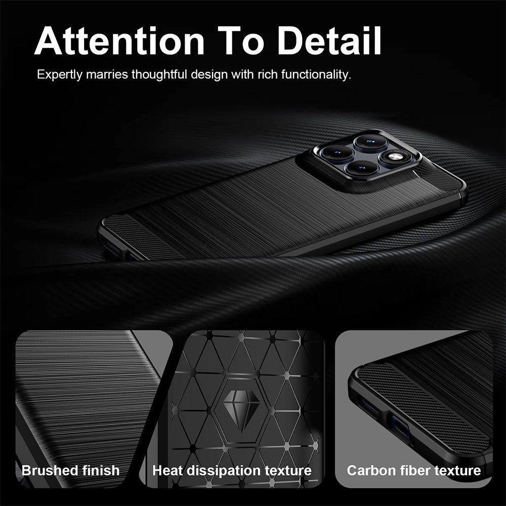 Husa pentru Motorola Edge 70 Fusion, Techsuit, Carbon, Neagra