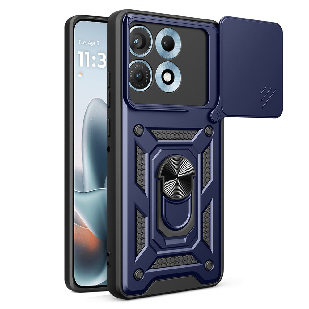 Husa pentru Motorola Edge 70 Max, Techsuit, CamShield, Albastra