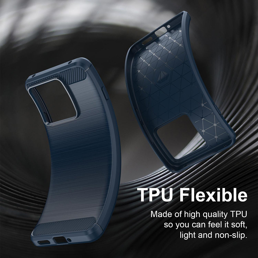 Husa pentru Motorola Edge 70 Max, Techsuit, Carbon, Albastra