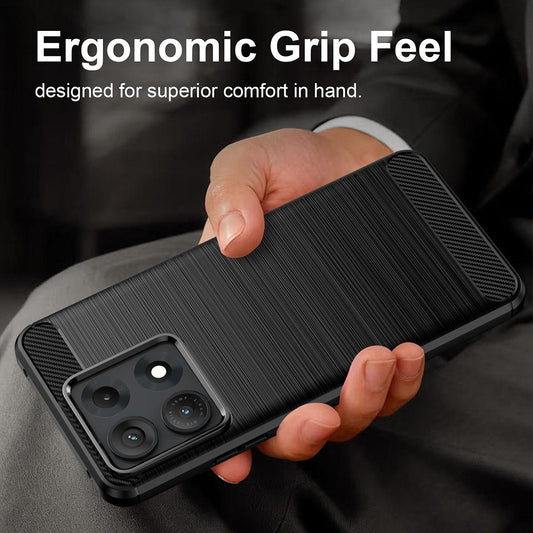 Husa pentru Motorola Edge 70 Max, Techsuit, Carbon, Neagra
