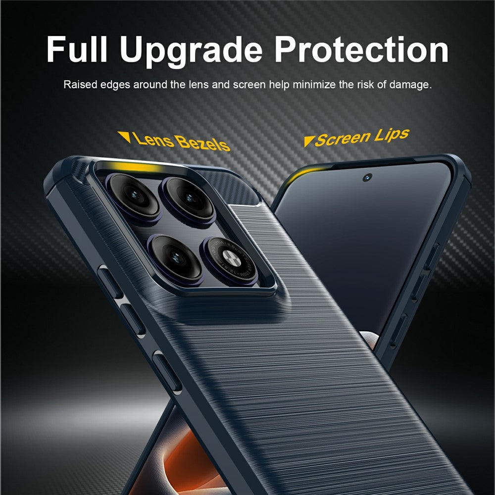 Husa pentru Motorola Edge 70 Pro, Techsuit, Carbon, Albastra