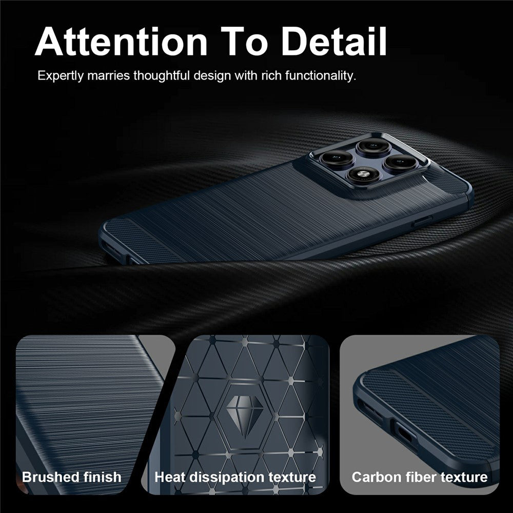 Husa pentru Motorola Edge 70 Pro, Techsuit, Carbon, Albastra
