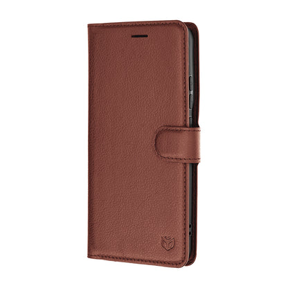 Husa pentru Motorola Edge 70 Pro, Techsuit, Leather Folio, Maro