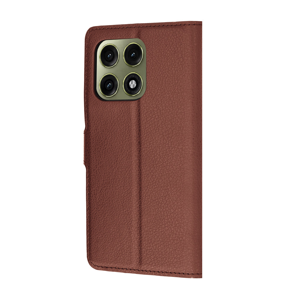 Husa pentru Motorola Edge 70 Pro, Techsuit, Leather Folio, Maro