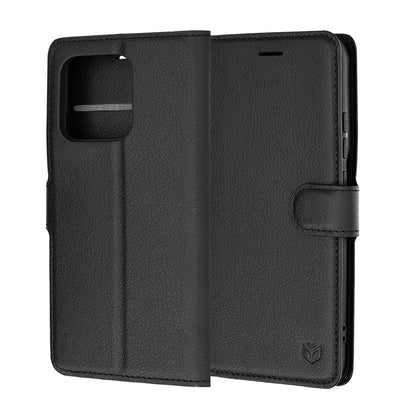 Husa pentru Motorola Edge 70 Pro, Techsuit, Leather Folio, Neagra
