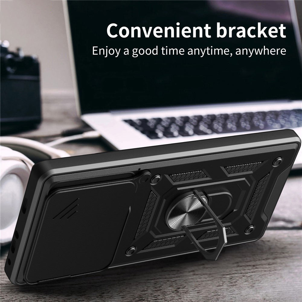 Husa pentru Motorola Edge 70, Techsuit, CamShield, Albastra