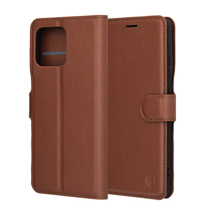 Husa pentru Motorola Edge 70, Techsuit, Leather Folio, Maro