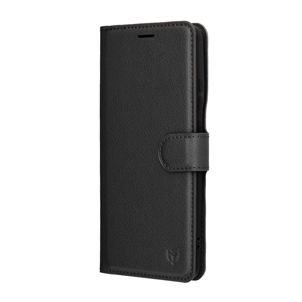 Husa pentru Motorola Edge 70, Techsuit, Leather Folio, Neagra