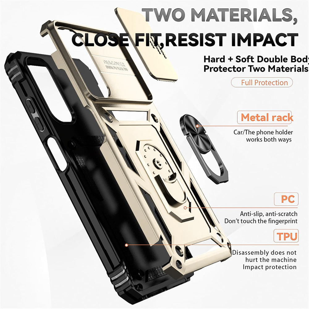 Husa pentru Motorola Moto E15 / G05, Techsuit, CamShield, Aurie