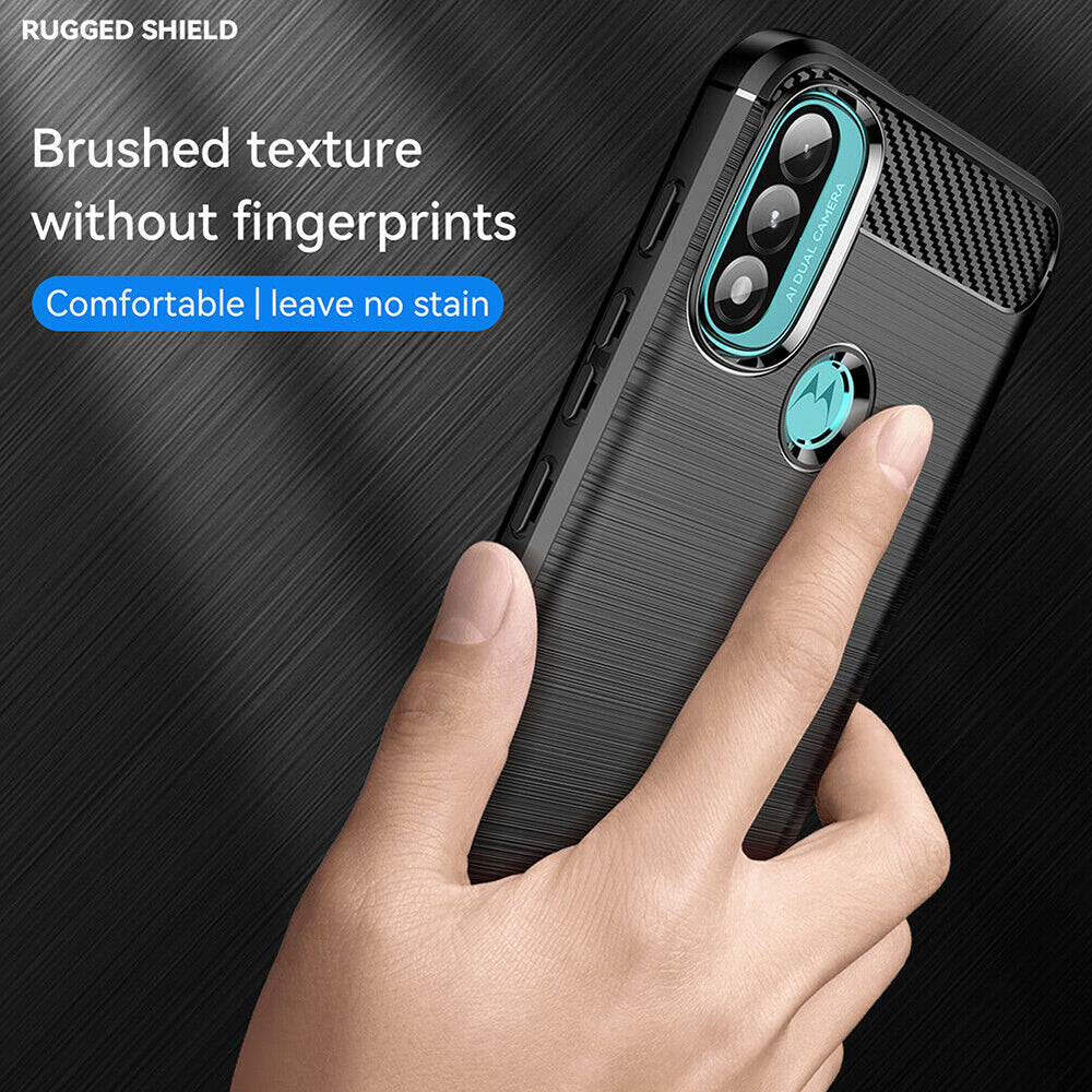 Husa pentru Motorola Moto E40 / E30 / E20, Techsuit, Carbon, Neagra