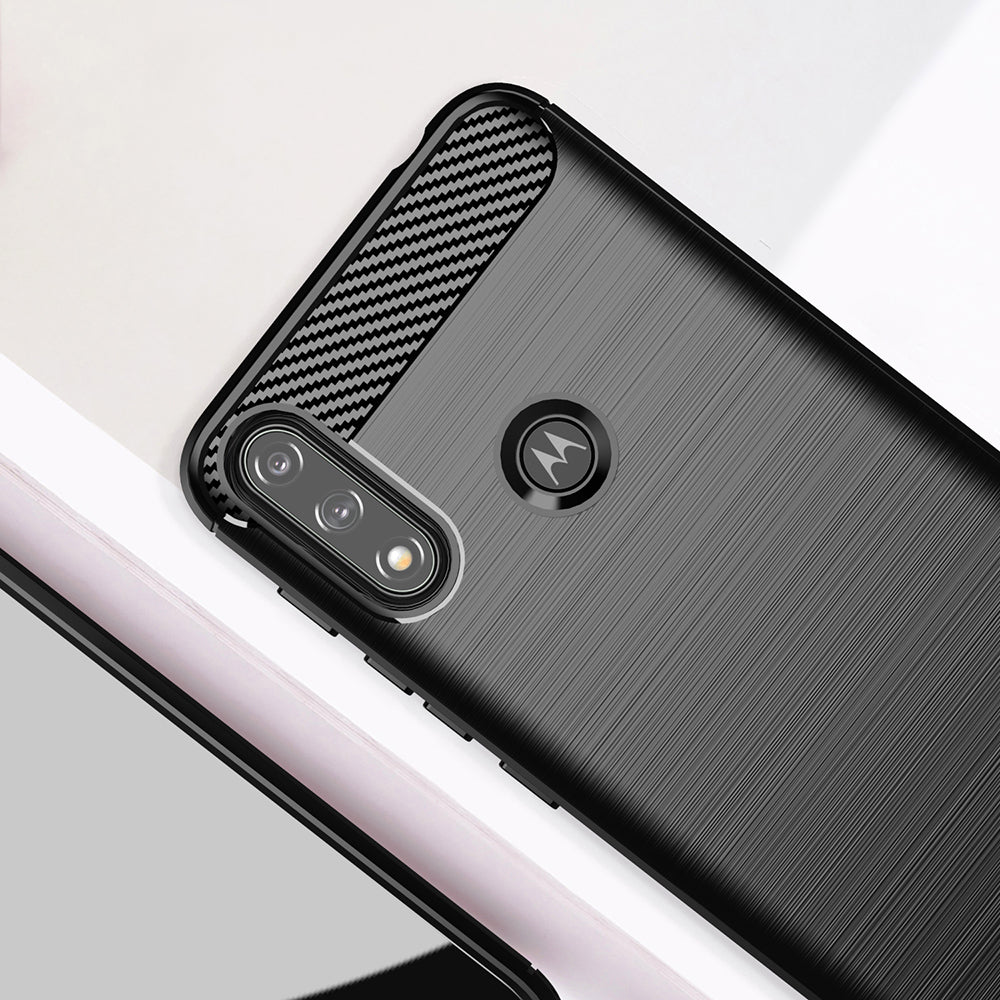 Husa pentru Motorola Moto E7i Power / E7 Power, Techsuit, Carbon, Neagra