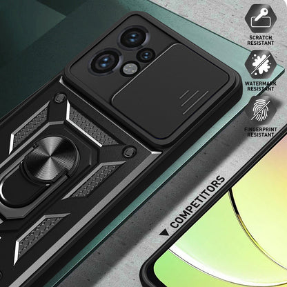 Husa pentru Motorola Moto G04s / E14 / G04 / G24, Techsuit, CamShield, Neagra